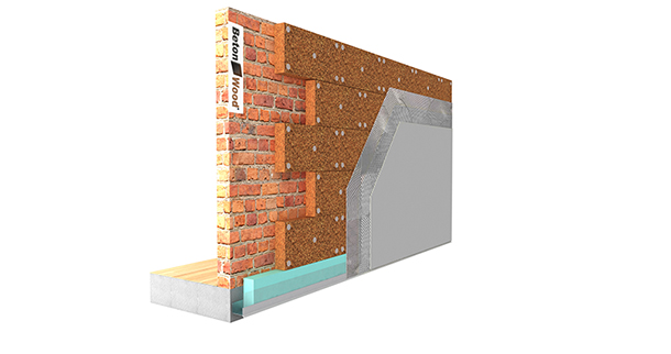 Insulating blond cork wall system