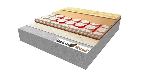 BetonRadiant Cork radiant heating floor