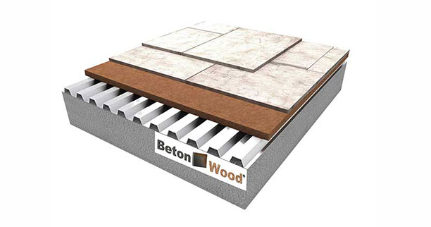 Double BetonWood on wood fiber Base floor